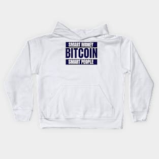 Bitcoin Smart Money Smart People Purple Kids Hoodie